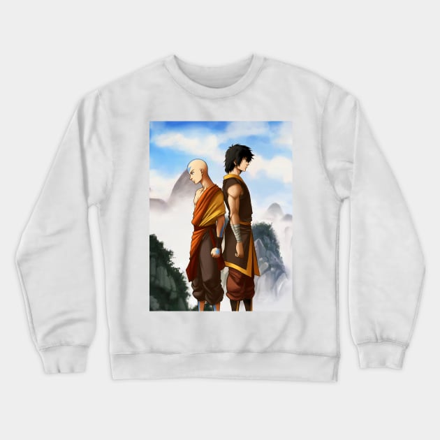 The monk and the prince Crewneck Sweatshirt by mcashe_art